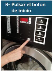 Para lavar su colada en Mallorca, pulse el botón Inicio de la máquina deseada